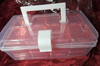 32 compartment organizer storage box 32 removable boxes measure 2"x 2" and " 3/4 - Image 1 of 4