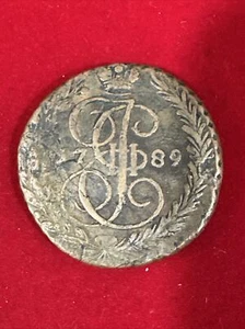 ๐ฐ 1789 EM Russian Imperial copper coin 5 Kopecks EM Catherine II 1762-1796. - Picture 1 of 10