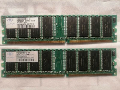 Nanya 512MB (2x256MB) DDR 333 PC-2700U - Image 1 of 3