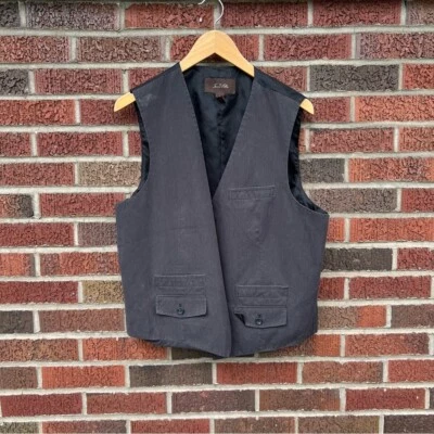 Tasso Elba Gray Off Black Dress Vest - Image 1 of 4