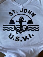 NWT ST JOHN U.S.V.I. WHITE SHIRT  UNISEX  XLARGE INGEAR SWIMWEAR
