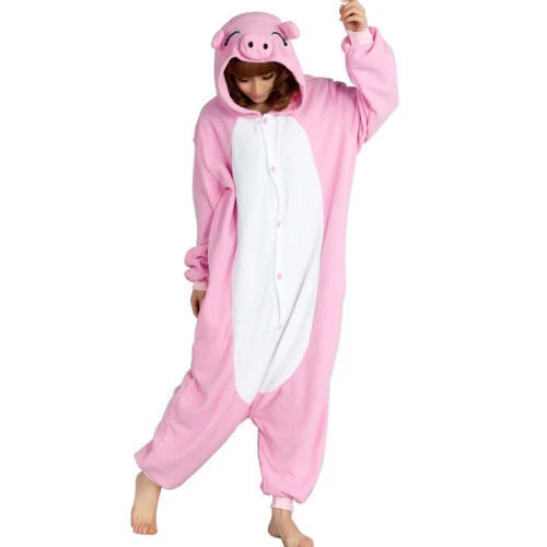 Déguisement pyjama pyjama pyjama costume fantaisie Halloween cochon rose Onesiee Kigurumi - Photo 1/1