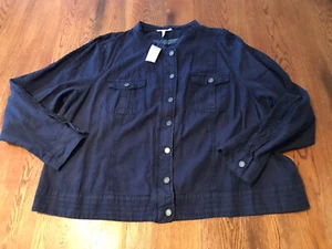 Maurices Linen/Cotton Navy Blue Jacket Women's 2 NWT! - Picture 1 of 7