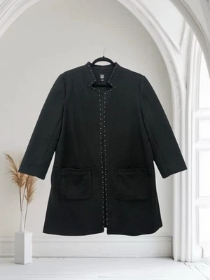 Chaqueta plumero para mujer Roz & Ali talla grande frente abierto texturizada tachonada Foto 1 de 4