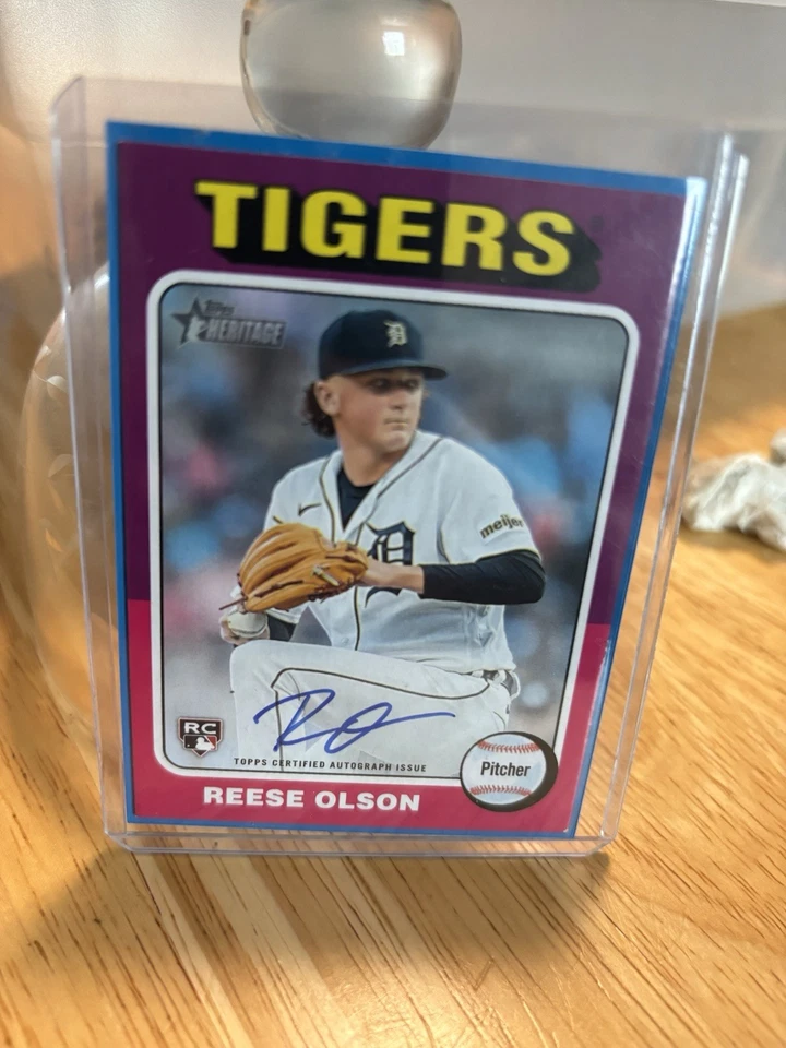 2024 Topps Heritage - Real One Autographs Reese Olson #ROA-RO (AU, RC) - Image 1 of 3