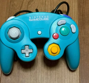 Official Nintendo Emerald blue green Controller Gamecube Switch smash Wii U ③ - Picture 1 of 9