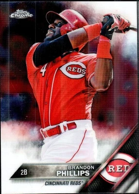 2016 Topps Chrome Baseball #190 Brandon Phillips Cincinnati Reds Foto 1 de 2