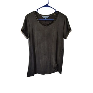 Top Simply Vera Wang cuello bling grafito mediano - Imagen 1 de 6