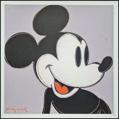 ANDY WARHOL * Mickey Mouse * lithograph * 50x50 cm*limited # 432/500 CMOA signed - Bild 1 von 4
