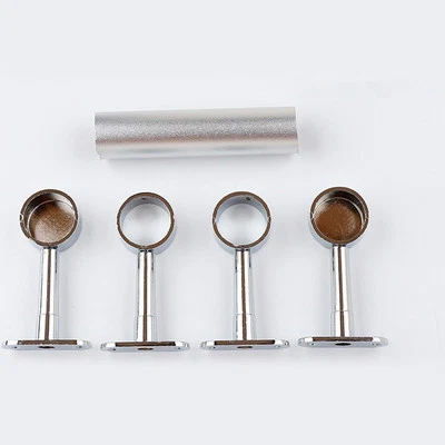 Sleek Chrome Socket Bracket for 25mm For Wardrobe Rail Length 79 108mm - Image 1 of 4