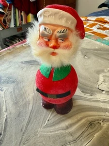 Caja de dulces alemana de Navidad vintage 7 1/2" x 3 1/4" Papá Noel muy antigua - Imagen 1 de 7