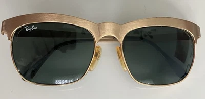 VINTAGE RAY BAN W0755 B & L BRUSHED GOLD G15 NUEVO WAYFARER SUNGLASSES L 🌟 EUC - Image 1 of 4