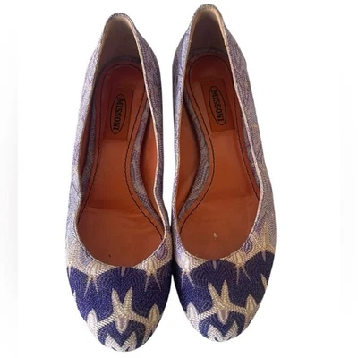 Bailarina Missoni cristal plano tamaño: 38/US: 8 Foto 1 de 4