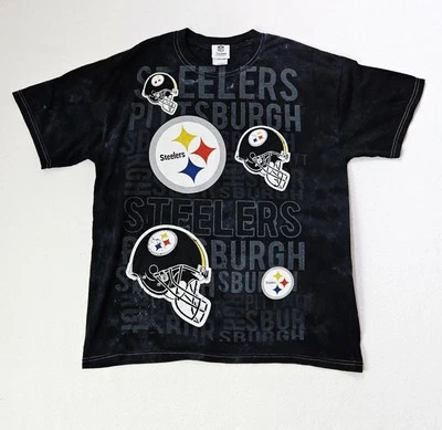 NFL Pittsburgh Steelers Team Apparel Tie Dye Short Sleeve Tee Mens Sz L - Image 1 of 4