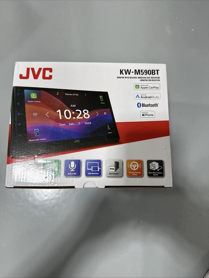 RADIO DE COCHE JVC KW-M590BT 6.8" DOBLE DIN MECHLESS CON APPLE CAR PLAY/ANDROID AUTO Foto 1 de 3