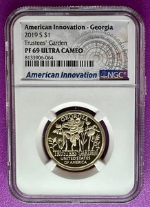 2019 S $1 American Innovation - Georgia Trustee's Garden NGC PF69 (064) - Bild 1 von 2
