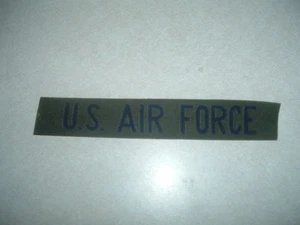 MILITARY PATCH US AIR FORCE USAF NAME TAG SUBDUED GREEN BLACK LETTERS SEW ON - Picture 1 of 1