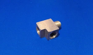 Solid Brass Street Pipe Tee 1/8 Inch Male Two 1/8 Female NPT Air Fuel Water - Picture 1 of 5