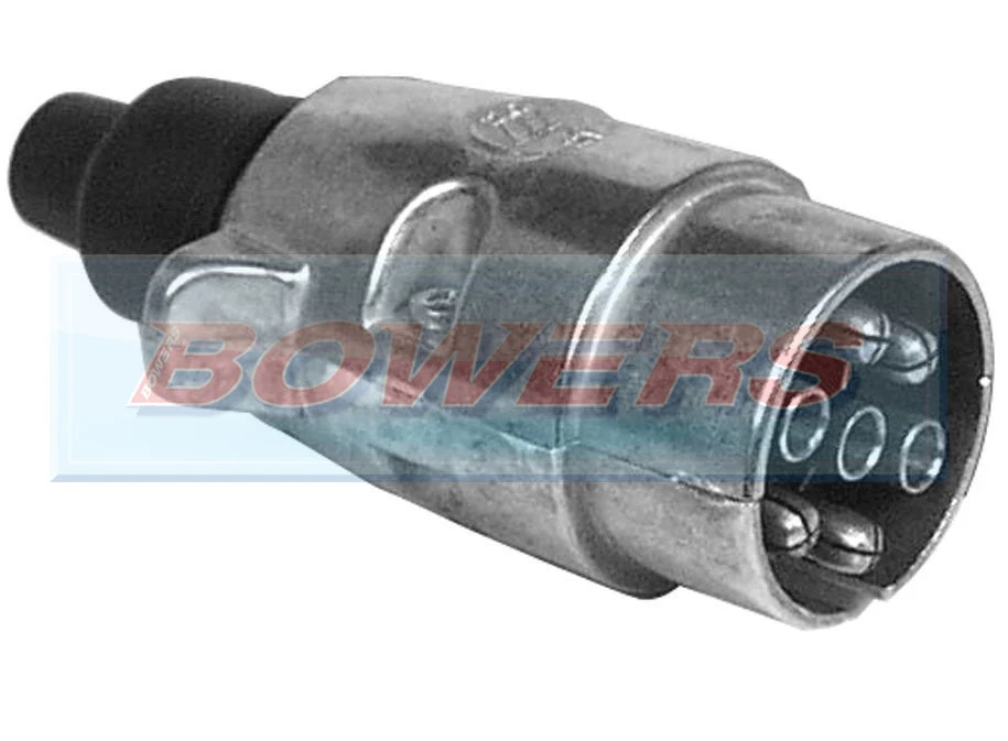 Heavy Duty 12N 7 Pin Caravan Trailer Towing Towbar Electric Metal Aluminium Plug - Image 1 of 1