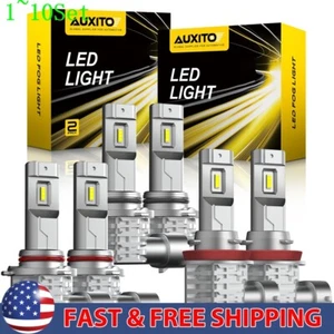 AUXITO 9005 9006 H11 H8 H9 LED Headlight Bulbs High Low Beam Lamp White 1-10Set - Picture 1 of 24
