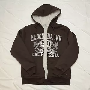 Vintage 2000s Madonna Inn San Luis Obispo California Hotel Fleece Lined Zip Up - Picture 1 of 5