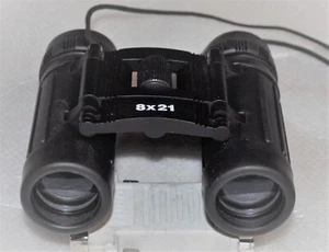 UNBRANDED MINI BINOCULARS 8 X 21 IN CASE COMMERCIAL SURPLUS GOOD - Picture 1 of 3