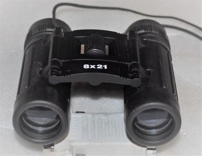 UNBRANDED MINI BINOCULARS 8 X 21 IN CASE COMMERCIAL SURPLUS GOOD - Image 1 of 3