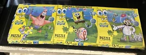 New 2010 SpongeBob SquarePants Cardinal 3 In 1 Panoramic Puzzle Sealed Smashed - Picture 1 of 9