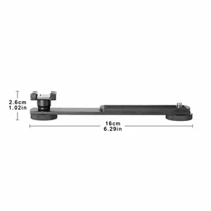 Dual Double Bracket Mount Extension Bar Hot Shoe for DV Flash Video Light Camera - Picture 1 of 5