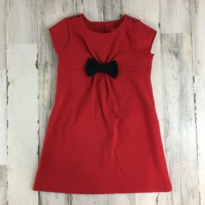 Gymboree Olivia Pig Red Dress Black Bow Short Sleeve Halloween Costume Girls 6 - Picture 1 of 13