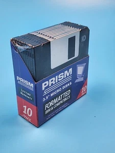 Prism 3.5" Micro Disks Formatted IBM & Compatibles MF2HD-F 1.44 MB Sealed New - Afbeelding 1 van 4