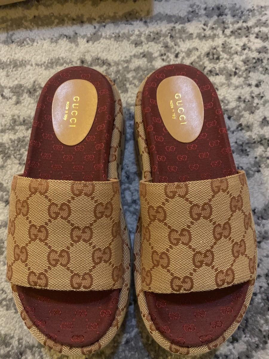 GUCCI プラットフォームスライドサンダル　35 Gucci Slide Sandals for Women for sale | eBay