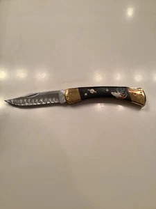 Buck 110 custom knife by Huck Gudnason, Ghostown 2019 “Ancient Aliens” - Picture 1 of 9