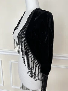 MW black cardigan women size 14P black velvet color - Picture 1 of 6