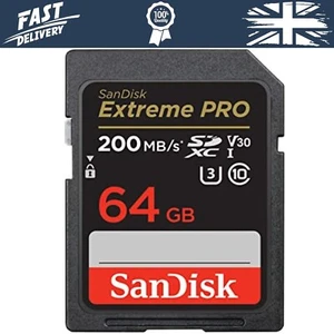 32GB 64GB 128GB 256GB Extreme PRO SDXC UHS-I V30 4K U3 Class 10 SD Card - Picture 1 of 6