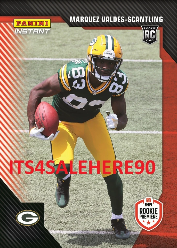 2018 Panini Instant Rookie NFL RPS First Look MARQUEZ VALDES-SCANTLING Packers - Image 1 of 1