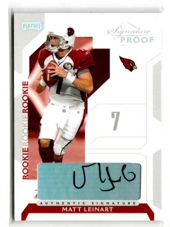 2006 Playoff Signature Proof Football Matt Leinart ROOKIE AUTO CARDINALS 99/150 - Image 1 of 1