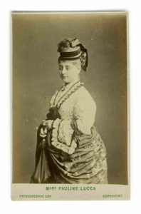 CDV Photo – Pauline Lucca, Austrian Soprano – London Stereoscopic c.1870 - Picture 1 of 8