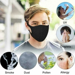 Reusable Face Mask Covering Washable Breathable Dust school Hospital Visitor use - Picture 1 of 16