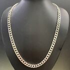 Silver 925 Curb Cuban Link Mens Chain Necklace 97.7 Grams 60.5cm 8mm Wide. New