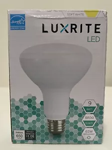 Luxrite BR30 LED Flood Light Bulb 9W 3000K 650LM Dimmable Damp Rated UL E26 - Picture 1 of 7