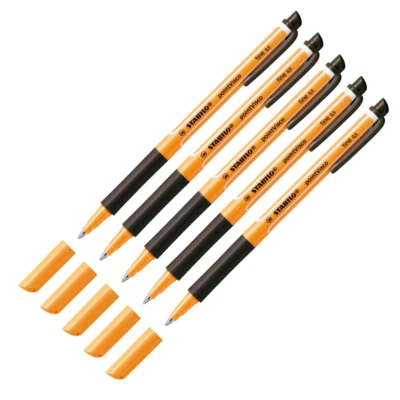5x STABILO® Gelschreiber Gelstift Tintenschreiber pointVisco® 0,5mm schwarz