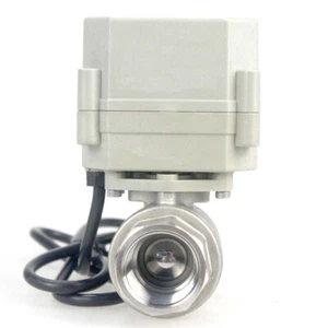 Válvula de bola eléctrica motorizada de acero inoxidable de 3/4" 110V 120V-220VAC N/C enchufe de EE. UU. - Imagen 1 de 5