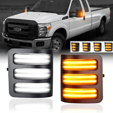 2X Smoked LED Dynamic Signal Side Tow Mirror Light For F250 F350 F450 Super Duty