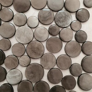 Round Silver Obsidian Loose Cabochon Designer Gemstone Natural - Picture 1 of 4