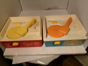 2 Vintage Fisher Price Music Box Record Players 1971 & 1987 No Records 2205 995 - Picture 1 of 17