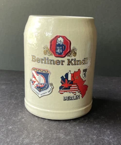 Berliner Kindl 1986 British American Rastal Grenzhausen Stoneware Beer Mug .5L - Picture 1 of 10