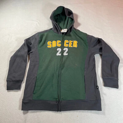 Chaqueta Y2K Juvenil Extra Grande Verde Fútbol Sudadera con Capucha Cremallera Completa Simplemente Para Deportes Nuevo de Lote Antiguo Foto 1 de 4