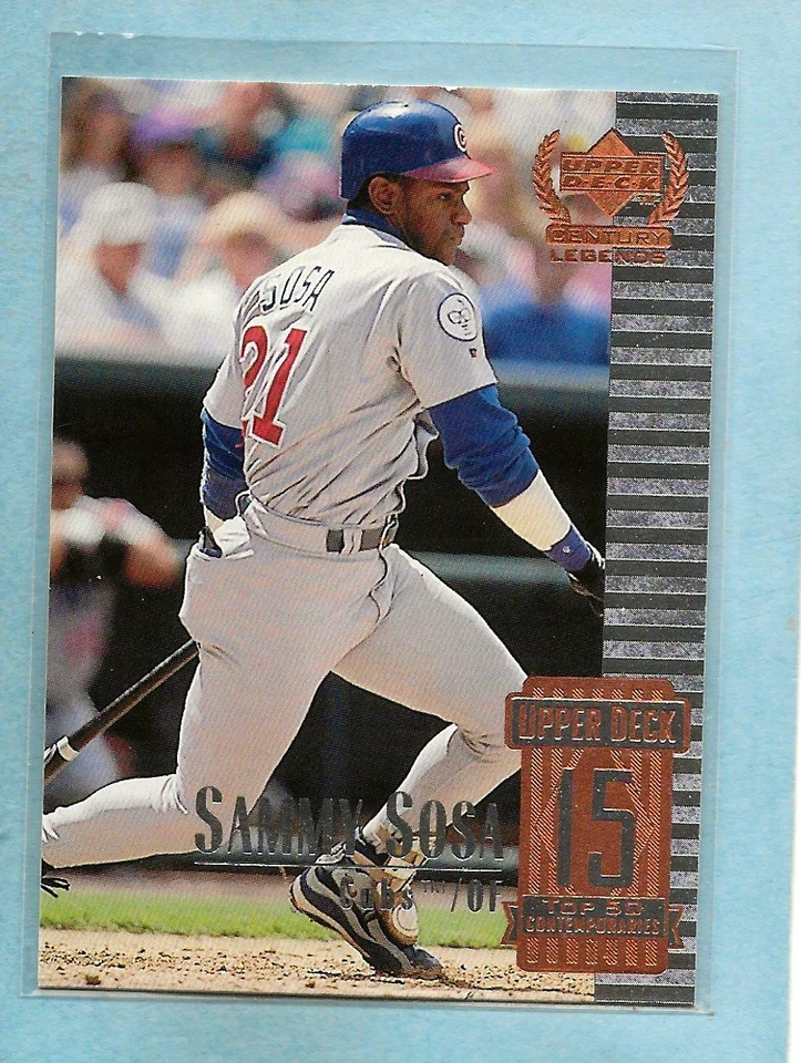 SAMMY SOSA - 1999 Upper Deck Century Legends - #65 - Cubs - $1.00 Shipping - Image 1 of 1