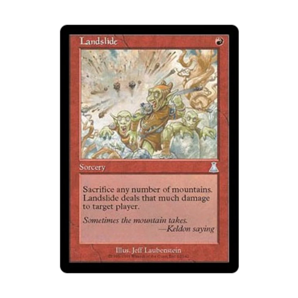 WOTC MtG Urza's Destiny Landslide (U) (Foil) VG - Image 1 of 1